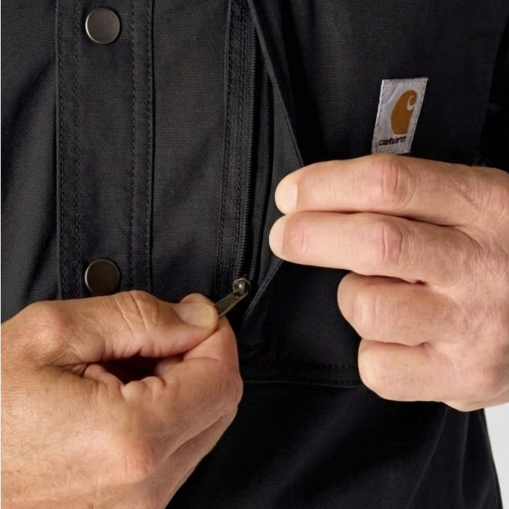 Men's Classic Black Shirt Jacket - Picture 3 of 7